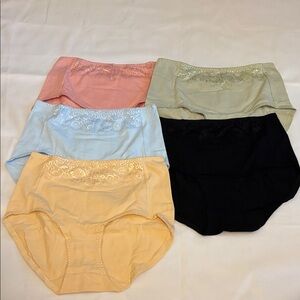 High Waist Post Partem Panties Set of 5 Women Size Small NIP